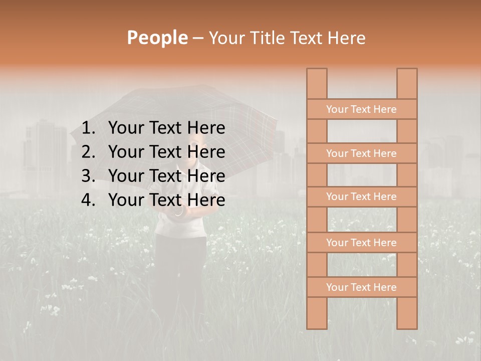 Umbrella Grass Crisis PowerPoint Template