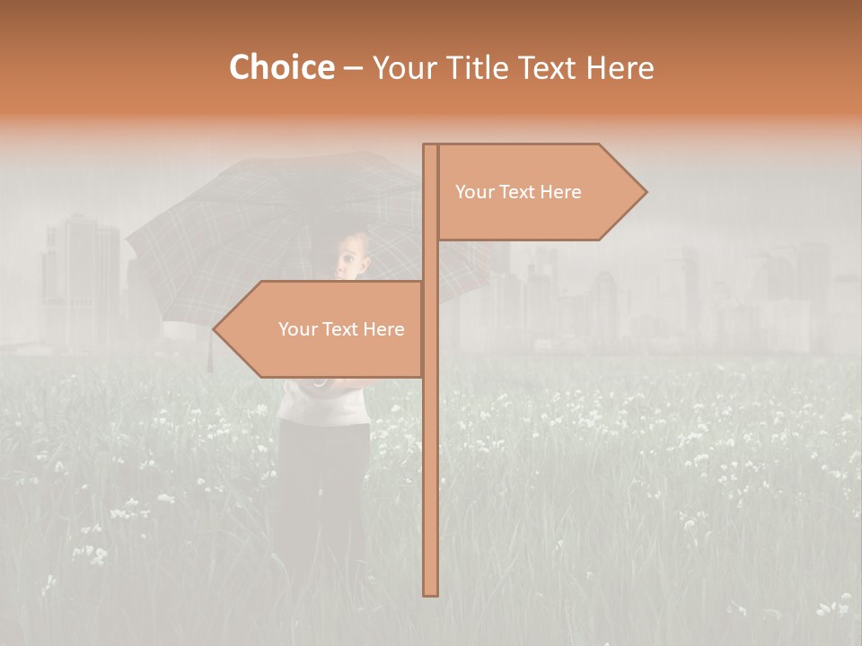 Umbrella Grass Crisis PowerPoint Template