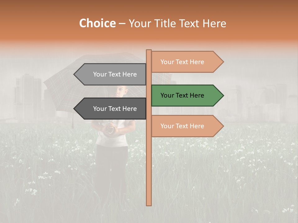 Umbrella Grass Crisis PowerPoint Template