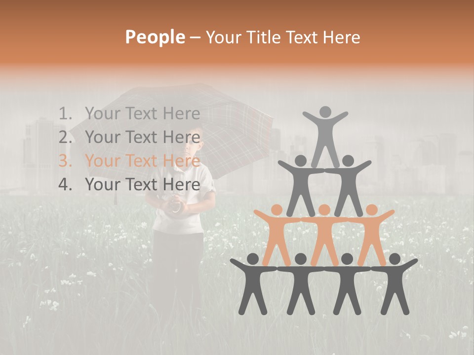 Umbrella Grass Crisis PowerPoint Template