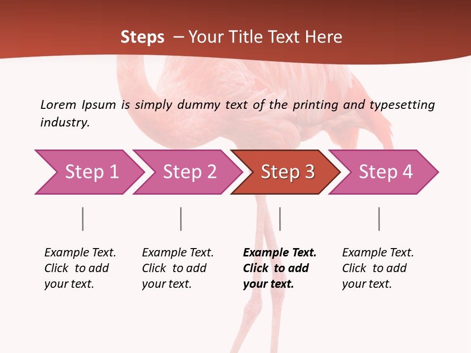 Animal Flamingo Subtropics PowerPoint Template