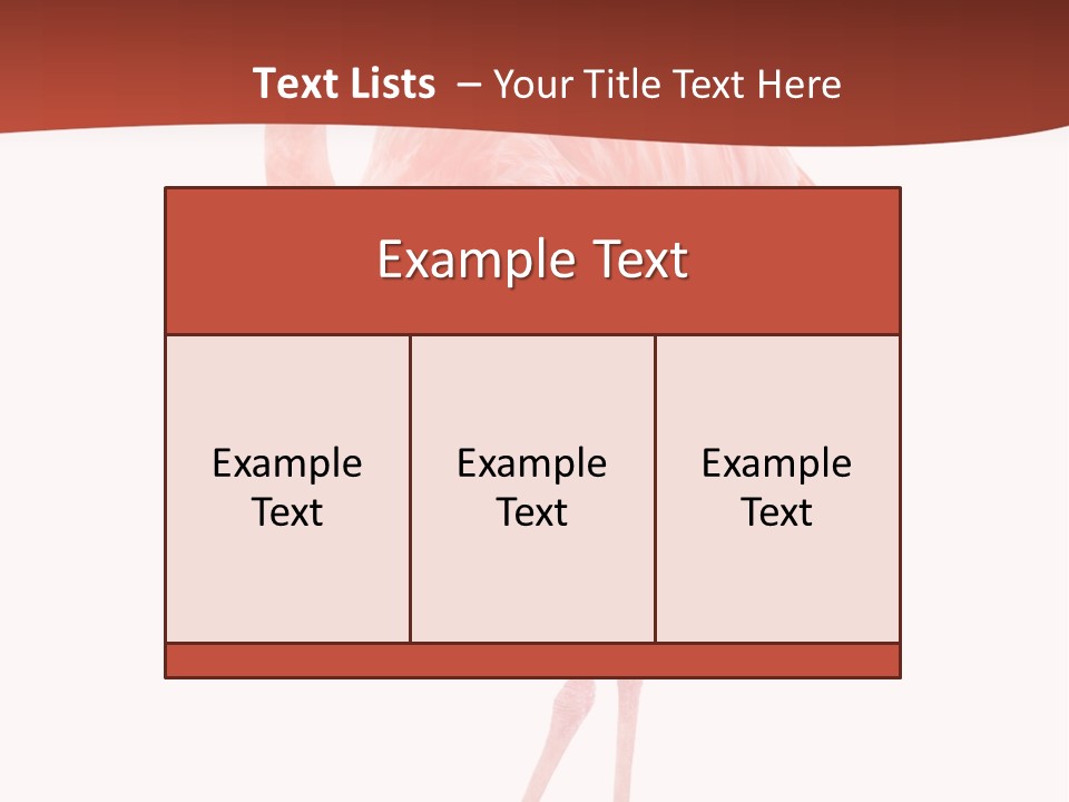 Animal Flamingo Subtropics PowerPoint Template
