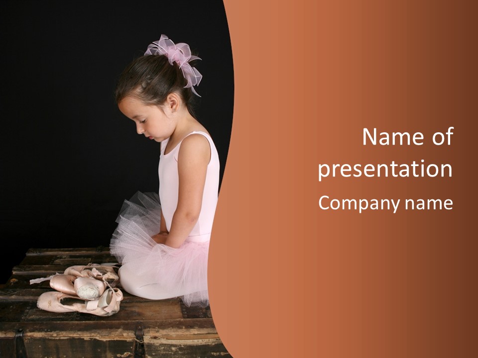 Portrait Petite Daughter PowerPoint Template