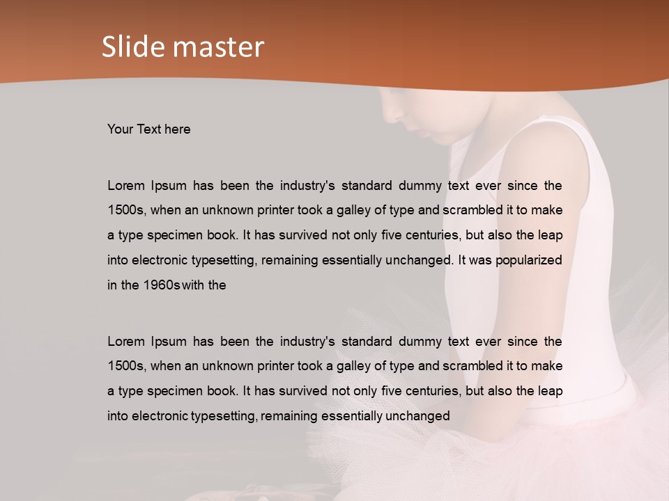 Portrait Petite Daughter PowerPoint Template