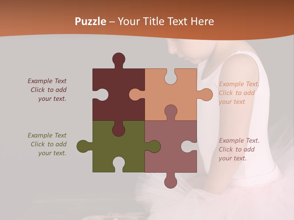 Portrait Petite Daughter PowerPoint Template