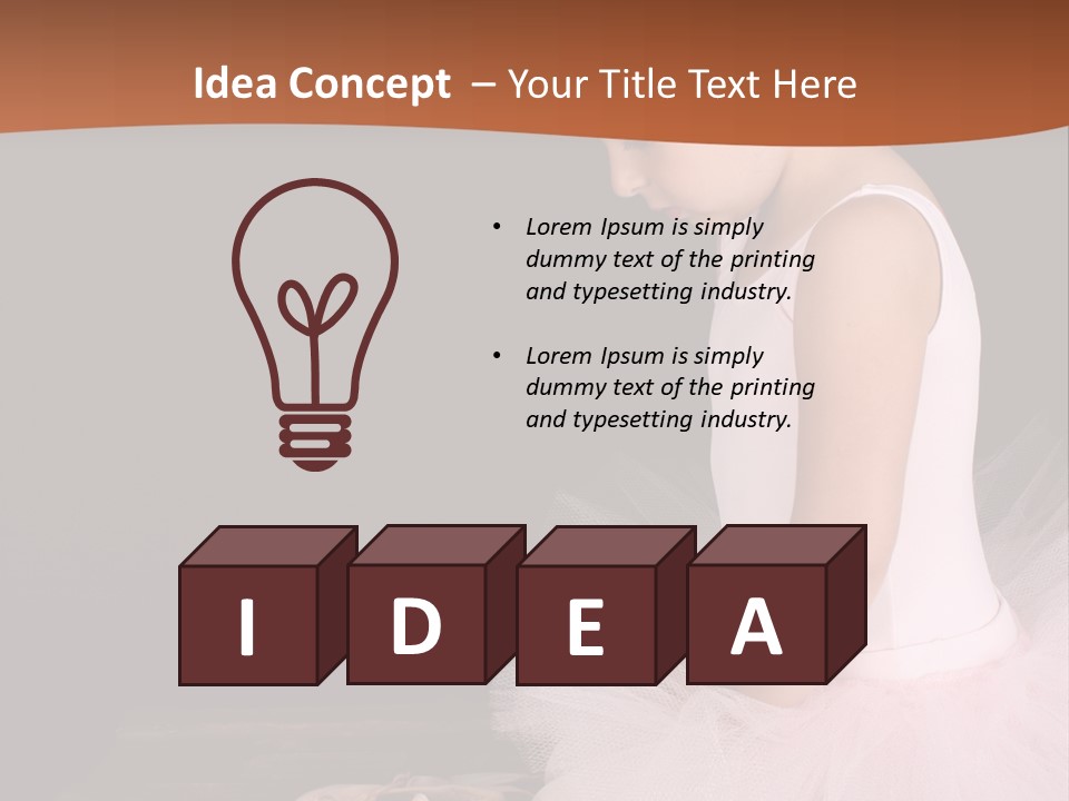 Portrait Petite Daughter PowerPoint Template