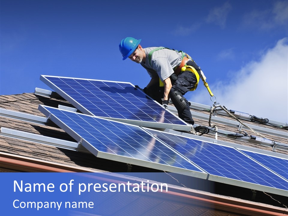 Roofer Electric Install PowerPoint Template