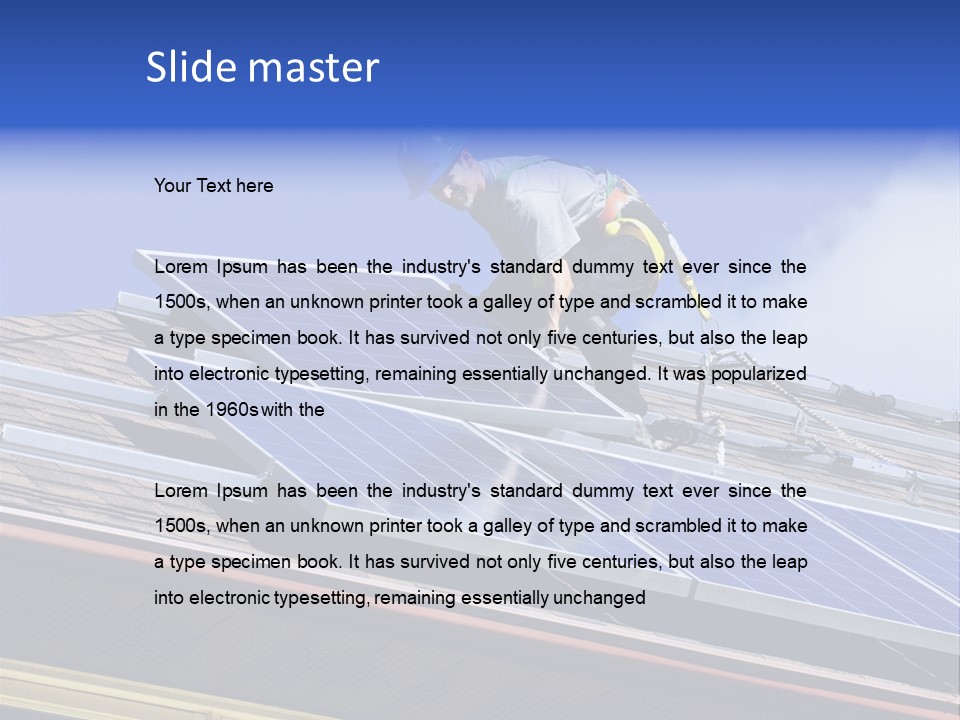 Roofer Electric Install PowerPoint Template