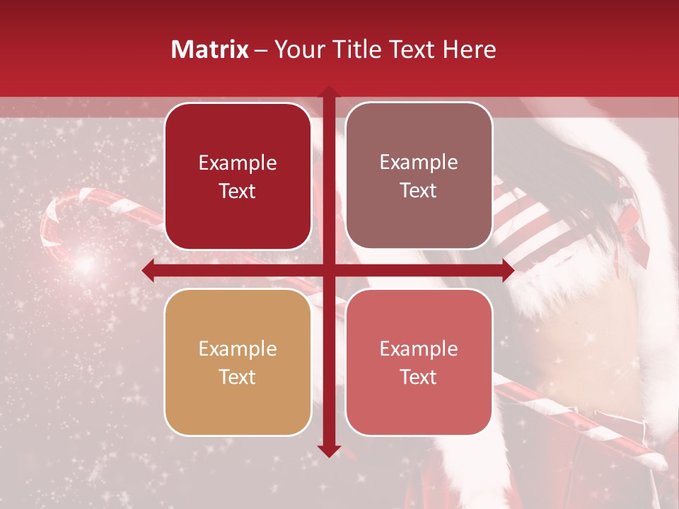 Lady Closeup Snow PowerPoint Template