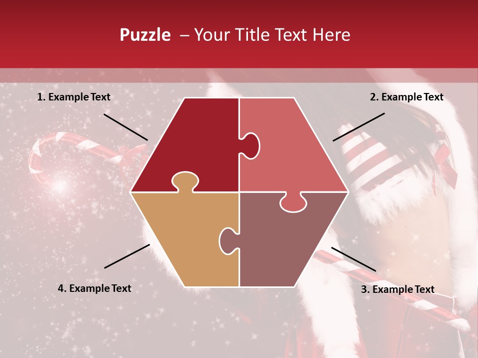 Lady Closeup Snow PowerPoint Template