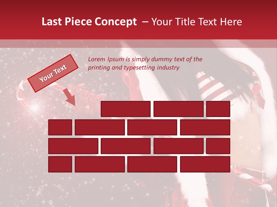 Lady Closeup Snow PowerPoint Template