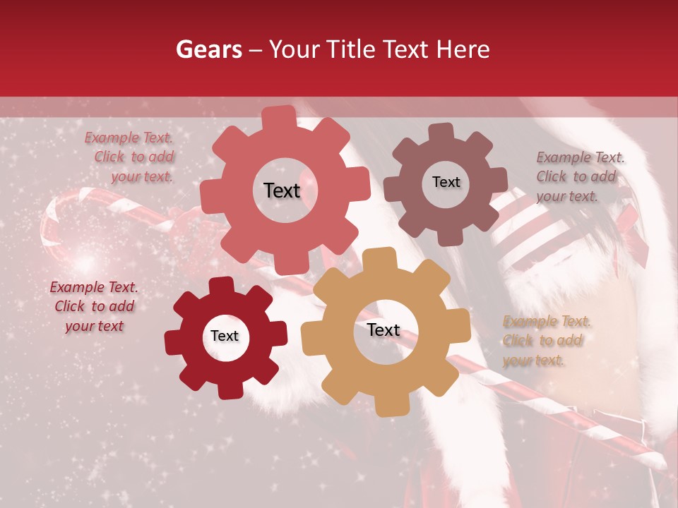 Lady Closeup Snow PowerPoint Template