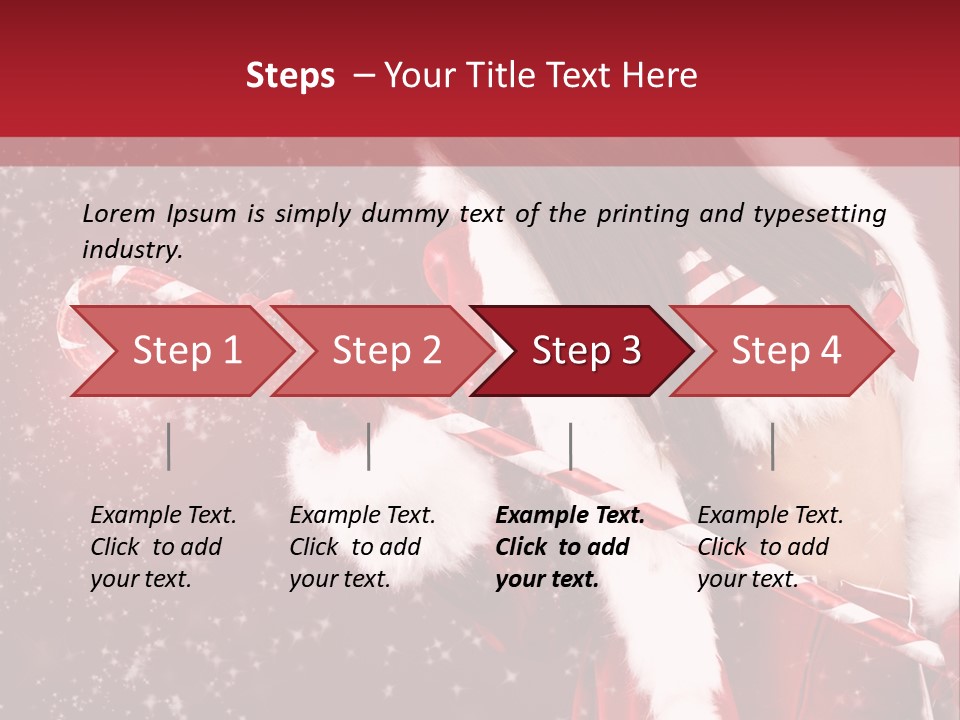 Lady Closeup Snow PowerPoint Template