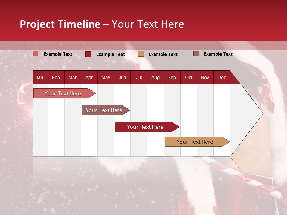 Lady Closeup Snow PowerPoint Template