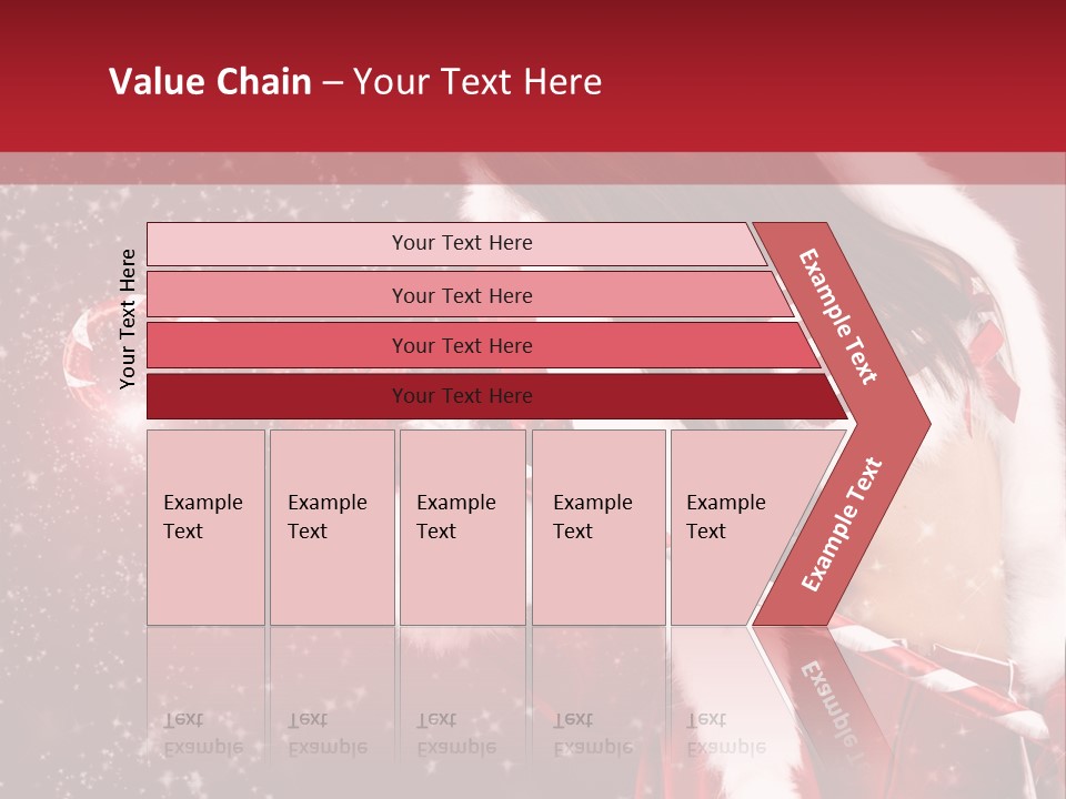 Lady Closeup Snow PowerPoint Template