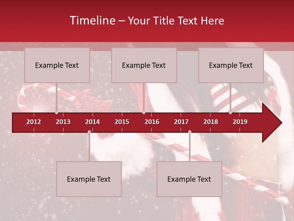 Lady Closeup Snow PowerPoint Template