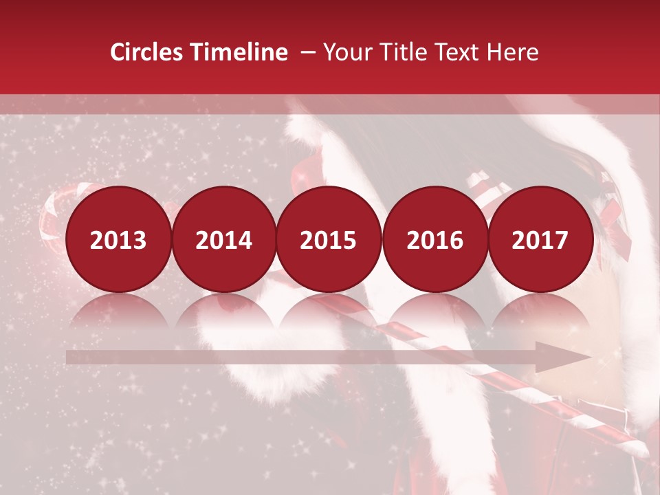 Lady Closeup Snow PowerPoint Template