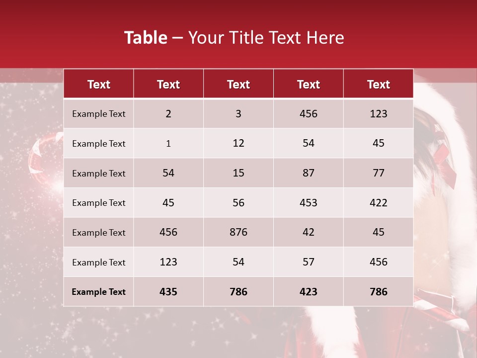 Lady Closeup Snow PowerPoint Template