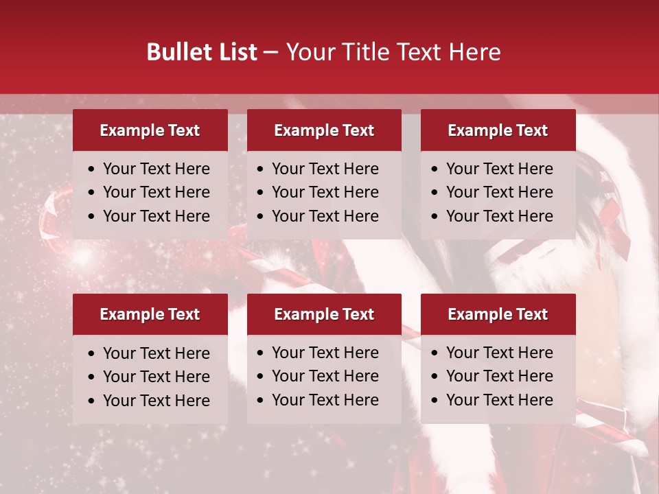 Lady Closeup Snow PowerPoint Template