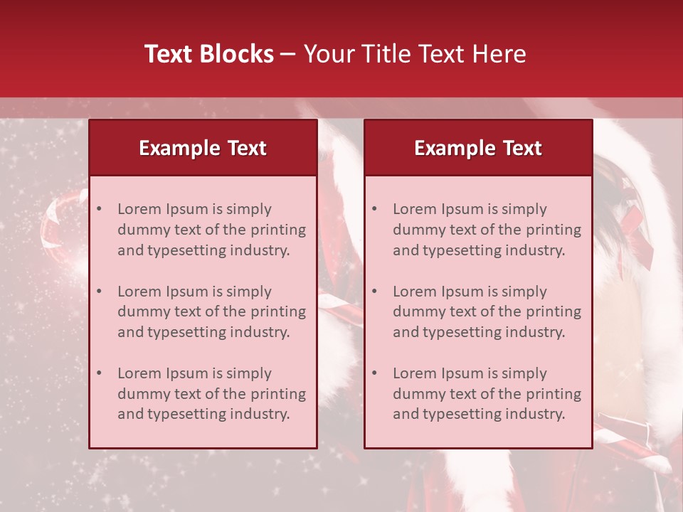 Lady Closeup Snow PowerPoint Template