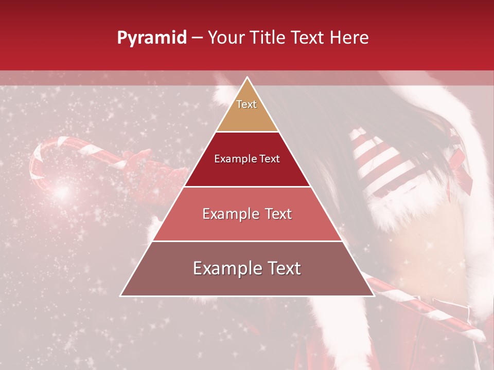 Lady Closeup Snow PowerPoint Template