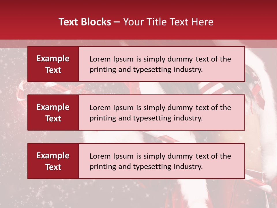 Lady Closeup Snow PowerPoint Template