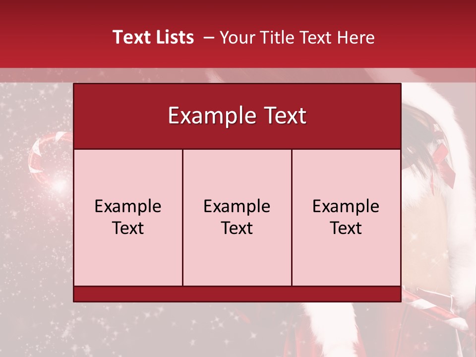 Lady Closeup Snow PowerPoint Template