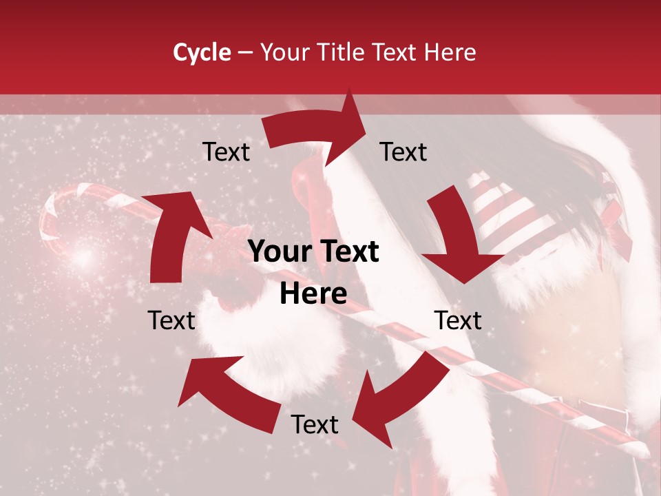 Lady Closeup Snow PowerPoint Template