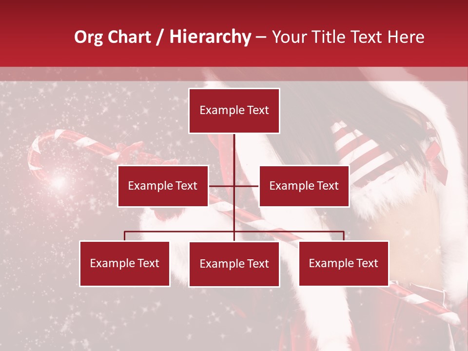 Lady Closeup Snow PowerPoint Template