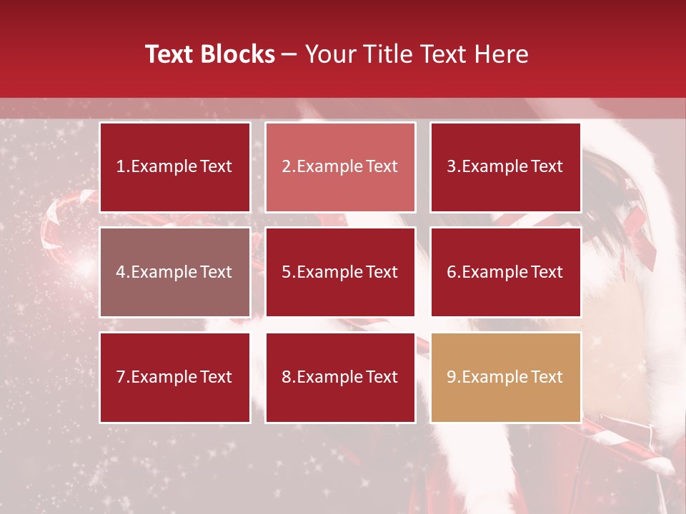 Lady Closeup Snow PowerPoint Template