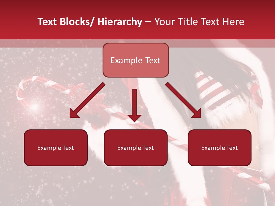 Lady Closeup Snow PowerPoint Template