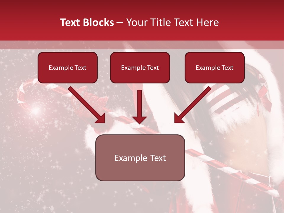 Lady Closeup Snow PowerPoint Template