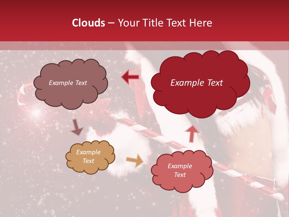 Lady Closeup Snow PowerPoint Template