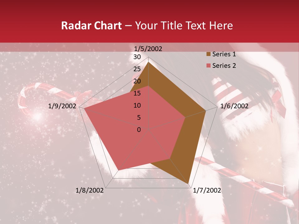 Lady Closeup Snow PowerPoint Template