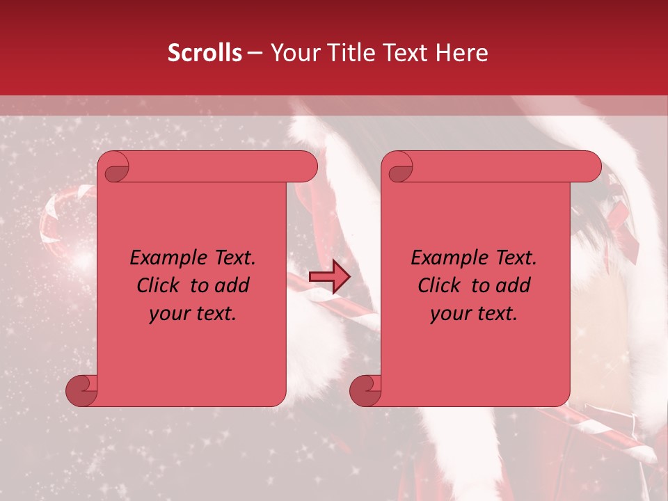 Lady Closeup Snow PowerPoint Template