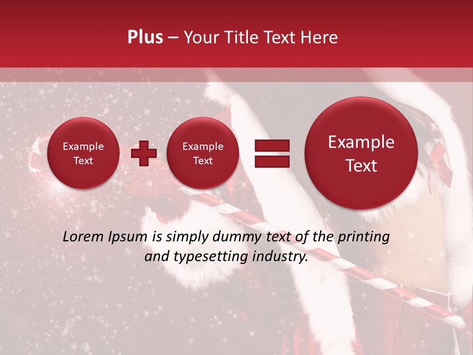 Lady Closeup Snow PowerPoint Template