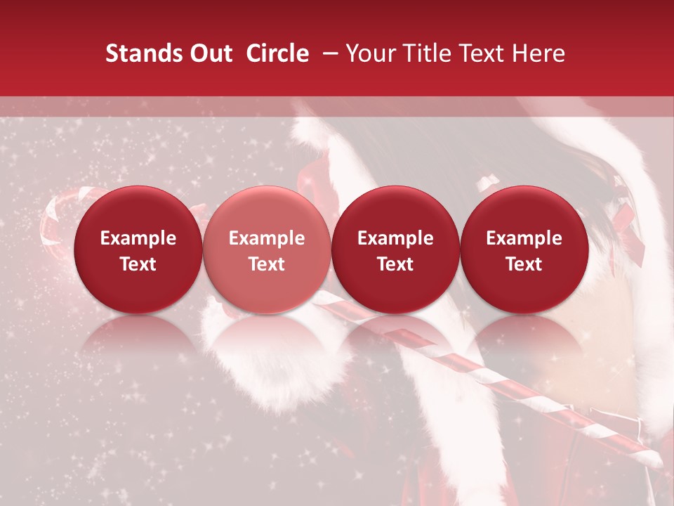 Lady Closeup Snow PowerPoint Template
