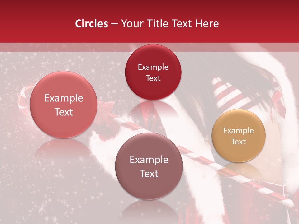 Lady Closeup Snow PowerPoint Template