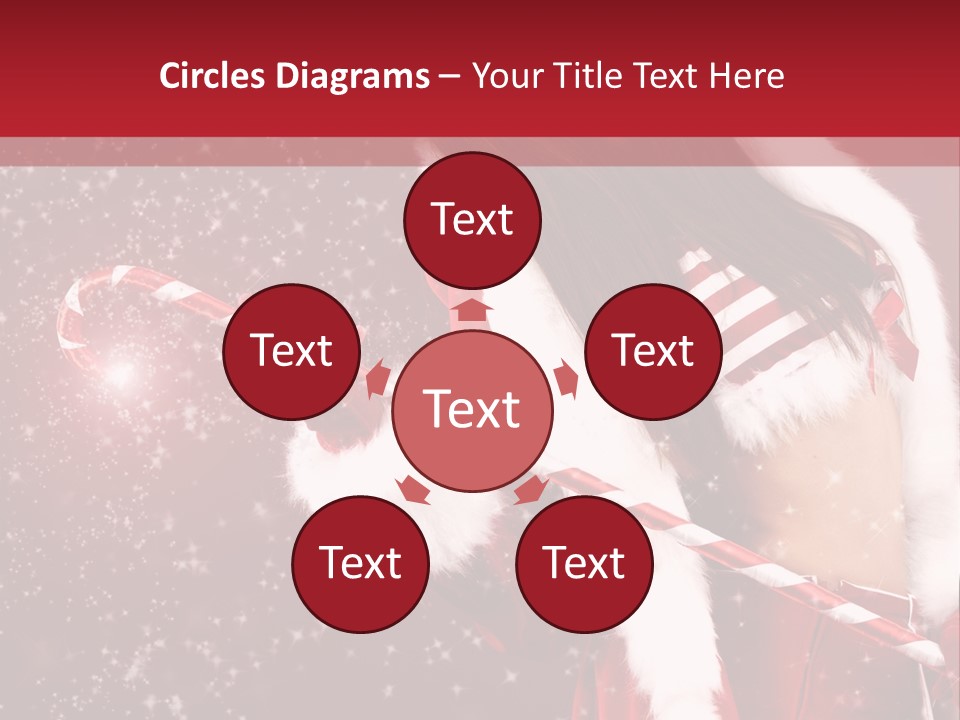 Lady Closeup Snow PowerPoint Template