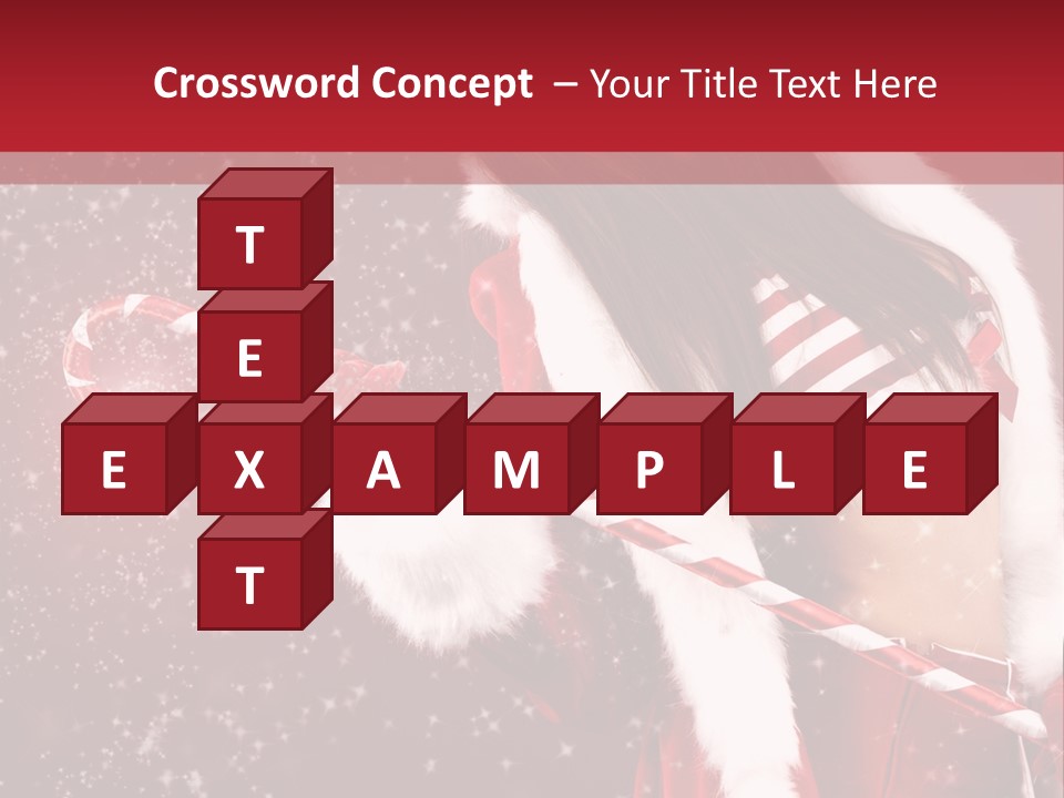 Lady Closeup Snow PowerPoint Template