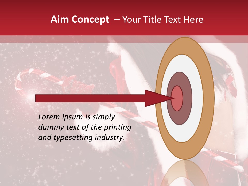 Lady Closeup Snow PowerPoint Template