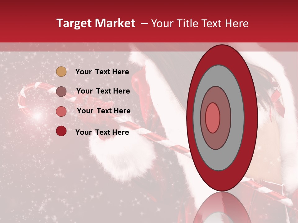 Lady Closeup Snow PowerPoint Template