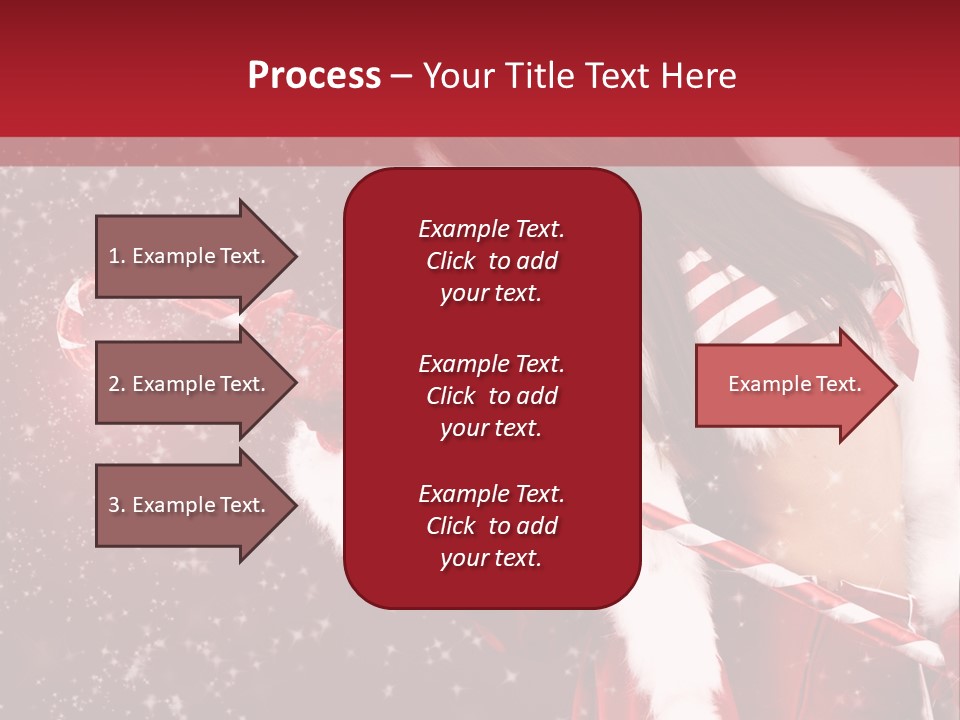 Lady Closeup Snow PowerPoint Template