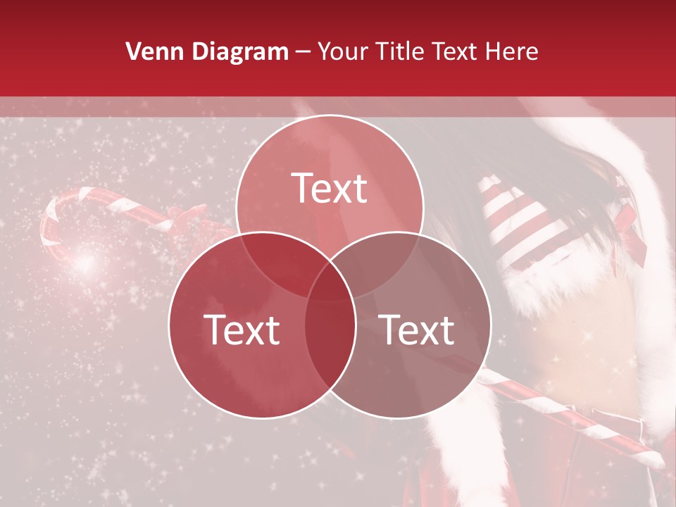 Lady Closeup Snow PowerPoint Template