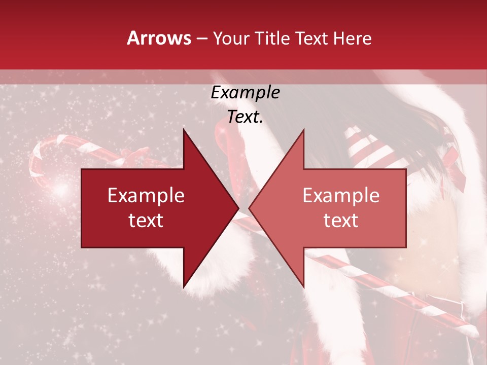 Lady Closeup Snow PowerPoint Template