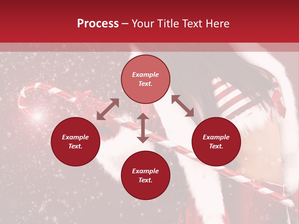 Lady Closeup Snow PowerPoint Template