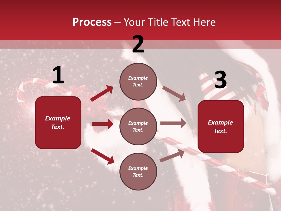 Lady Closeup Snow PowerPoint Template