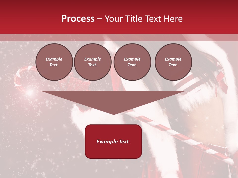 Lady Closeup Snow PowerPoint Template
