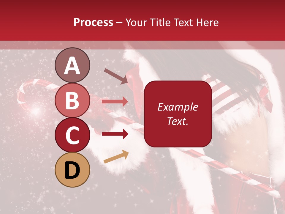 Lady Closeup Snow PowerPoint Template