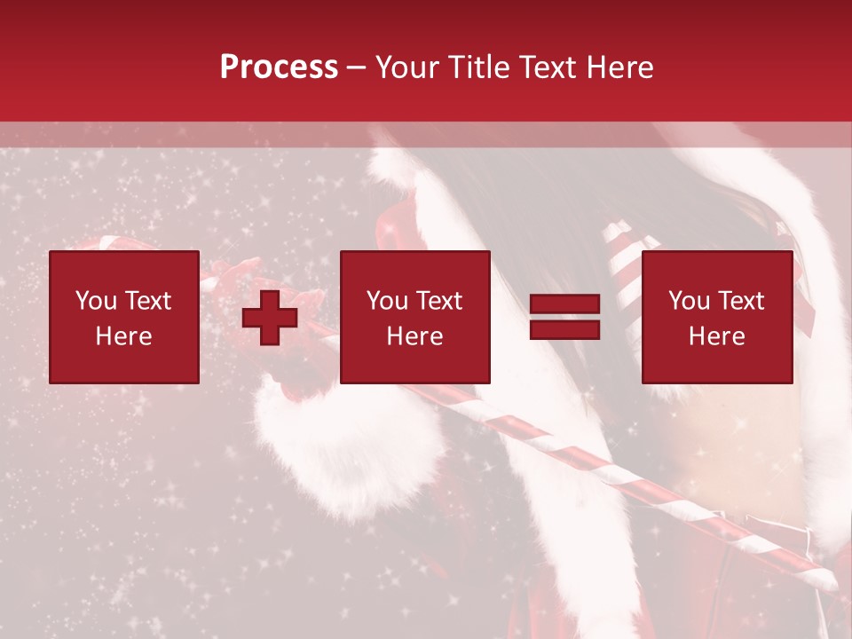 Lady Closeup Snow PowerPoint Template